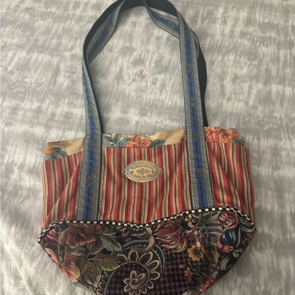 Vintage Makenzie Childs fabric tote